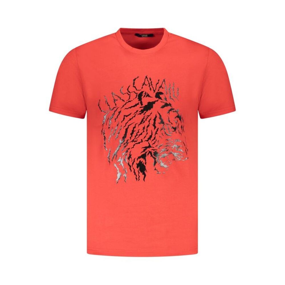 Cavalli Class Red Cotton Men Men's T-Shirt